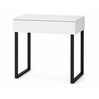 Toaletka / konsola "LENA" biała mat 75cm, czarne U